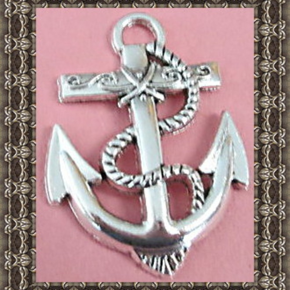 Tibetan Silver Anchor Design Charm